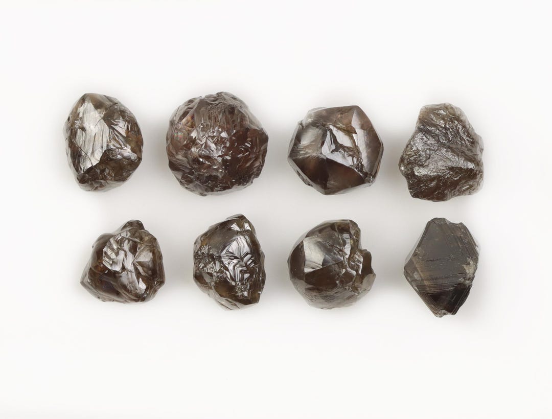 10.20 CT | 5.20-6.40 MM | Natural Chocolate Brown Rough Diamond | Brown ...