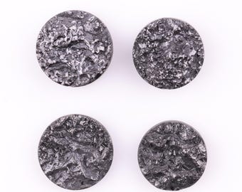 21.84 CT | 10.20-11.15 MM | Natural Black Rough Diamond | Round Laser Cut Button Shape Raw Diamond | Loose Diamond For Jewelry | GDB363