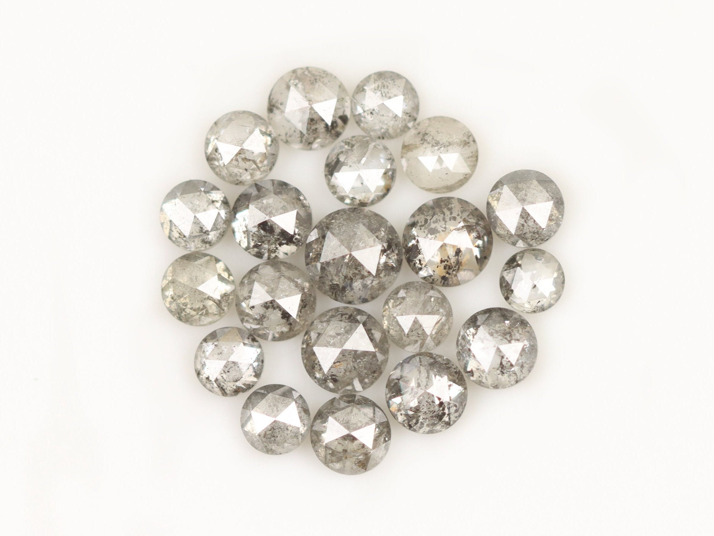1.21 CT | 1.70-2.70 MM | Rose Cut Diamond | Round Shape Diamond | Salt And Pepper Diamond | Round Rose Cut Diamond | Rustic Diamond GDR336