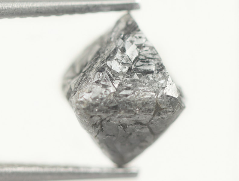 4.29 CT | 10.40X10.10X7.00 MM | Natural Grey Crystal Diamond | Raw Uncut shops Diamond | Rough Diamond For Ring | Raw Diamond GDR240
