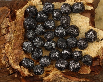 6.00-7.00 MM, Natural Black Raw Rough Diamond, Loose Diamond For Ring, Rough Uncut Diamond, For Jewelry Making Stone, Conflict Free Diamond