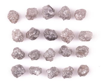 23.56 CT | 5.0 - 7.0 MM | Natural Grey White Diamond Rough For Jewelry | Natural Raw Uncut Diamond | Jewelry Making | Loose Diamond | GDR114