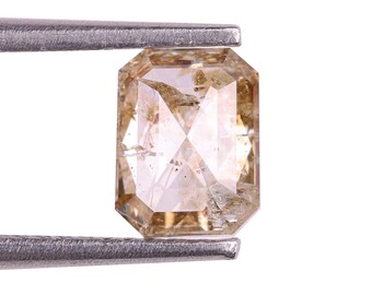 1.38 CT | 7.25X5.55X3.10 MM | Natural Loose Yellow Brown Emerald Cut Diamond | Earth Mined Diamond For Wedding Ring | Rustic Diamond| GDB303