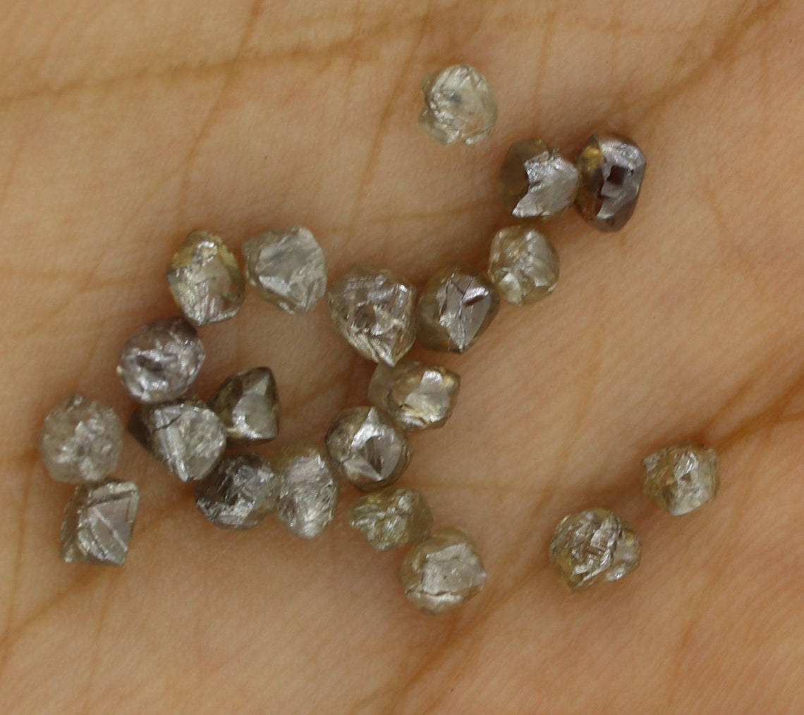 34 Mm Brown Diamonds Brown Rough Diamond Natural Brown Raw Etsy