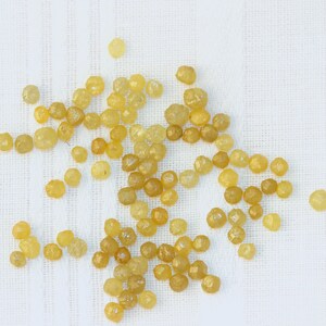 10-50 Pcs, 2-3 MM Yellow Rough Diamond, Yellow Raw Diamond, Uncut Diamond, Loose Yellow Diamond, Conflict Free image 2