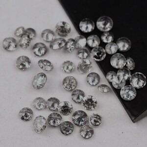 2.00-3.00 MM、ソルトアンドペッパーダイヤモンド、ラウンドカットダイヤモンド、ソリティアダイヤモンド、ポリッシュダイヤモンド、ブリリアントカットダイヤモンド（10〜50個のオプション） 画像 10
