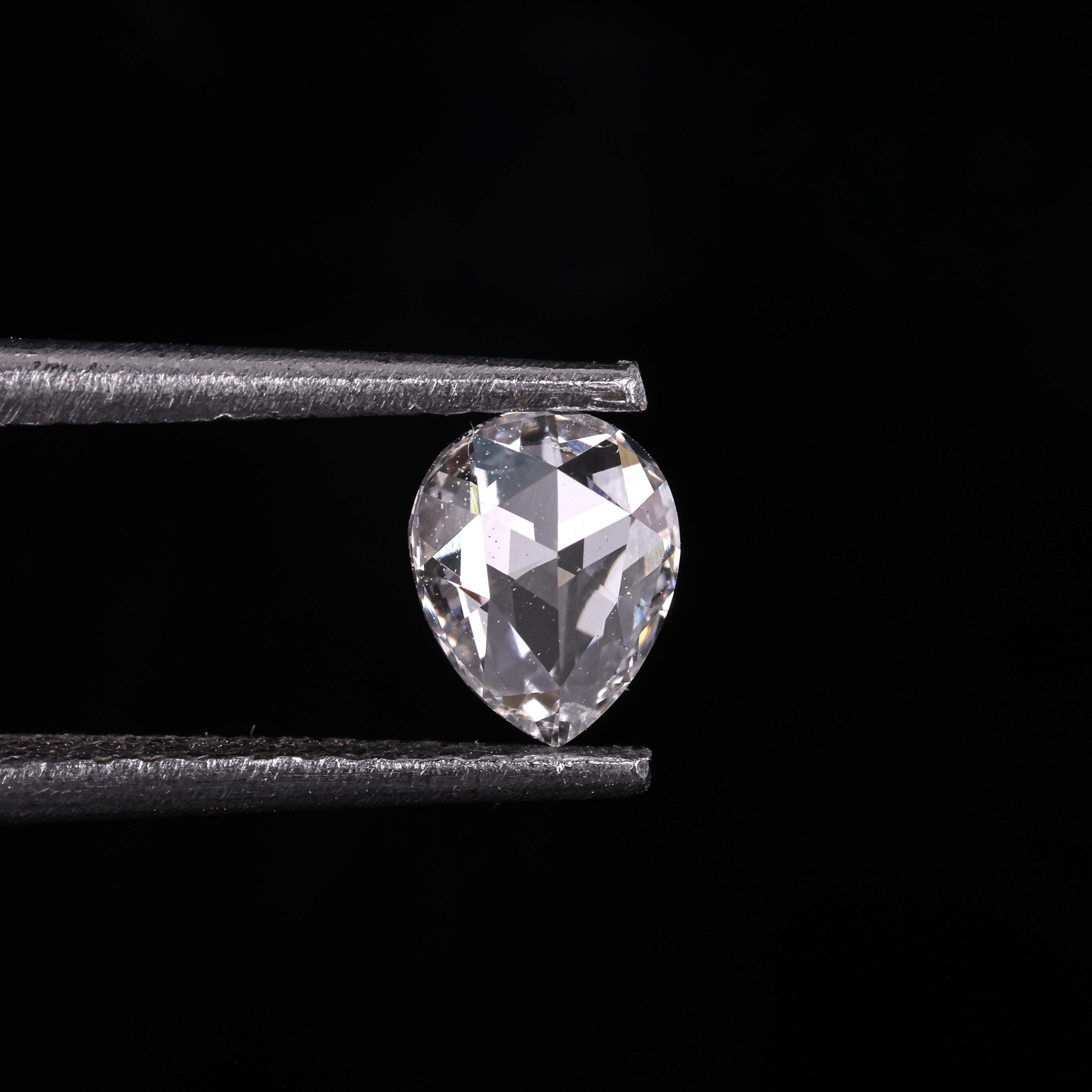 IGI Certified Rose Cut Pear Lab Diamond | VVS2 VS1 Clarity E-F 
