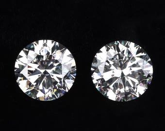 3ct VVS2-VS1 / D-E-F Round Lab Grown Diamond Pair | CVD Loose Diamond | Brilliant Cut Perfect for Stud Earrings | Eco Friendly