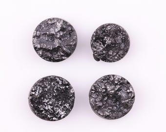 15.71 CT | 8.75-9.50 MM | Natural Black Rough Diamond | Round Laser Cut Button Shape Raw Diamond | Loose Diamond For Jewelry | GDB364