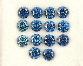 6.00mm VVS Vivid Blue Round Lab Grown Diamond | IGI Certified CVD Loose Diamond | Eco Friendly Stone For Jewelry Making