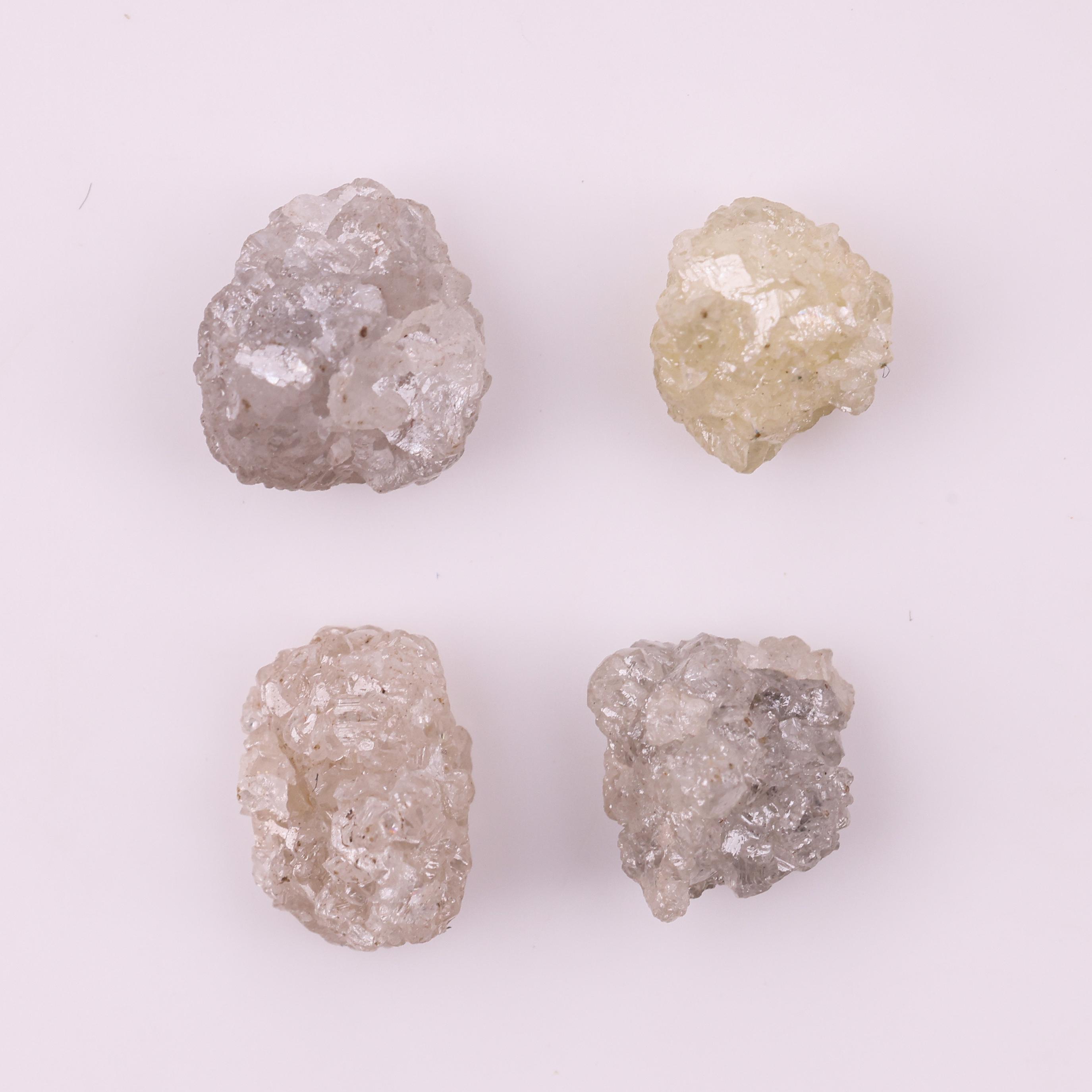 9.19 CT | 7.10-9.00 MM | Natural Grey Round Raw Uncut Diamond