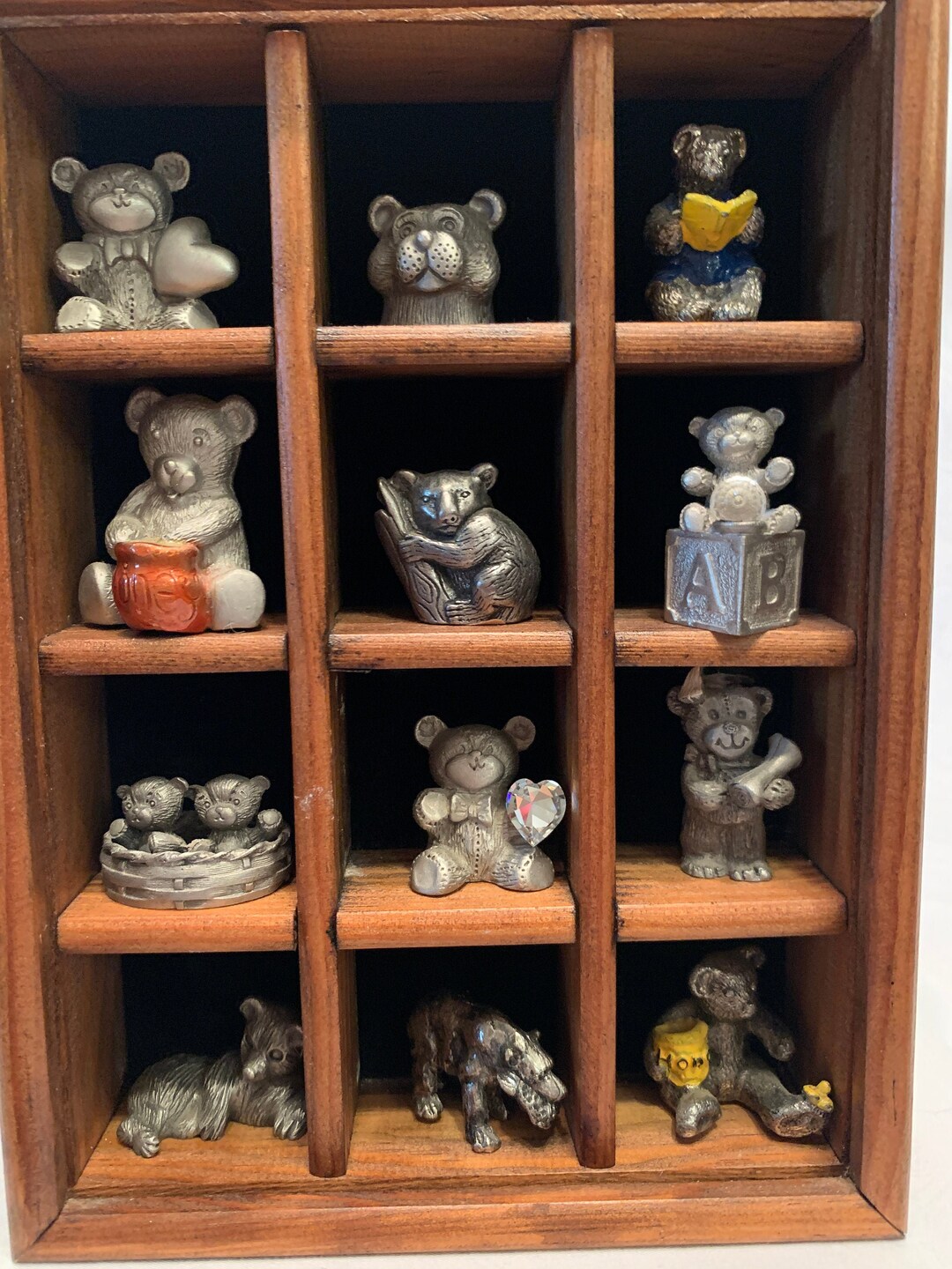 Collection of 28 Pewter Bear Figurines Etsy