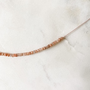 Moonstone Necklace, Silk Gemstone Necklace, Opera Length Necklace