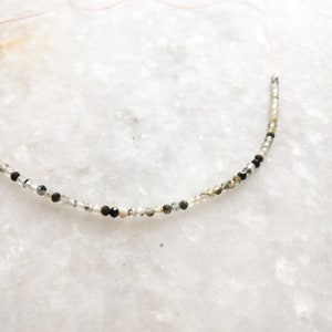 Prehnite Necklace, Silk Gemstone Necklace, Opera Length Necklace