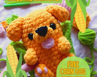 PDF Pattern Frankie the Hot Dog Puppy *Digital File Only* and Maize Corn Dog Modification