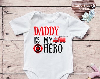 Daddy is My Hero Firefighter Bodysuit