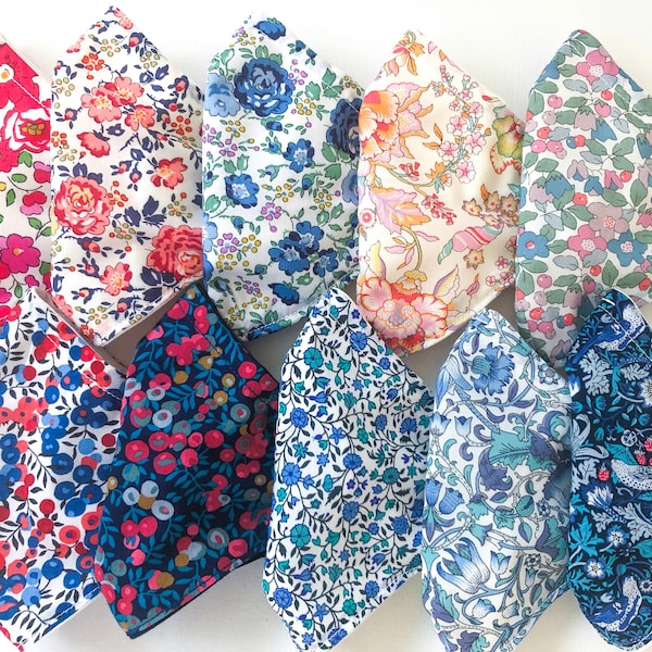 Liberty of London Face Mask | Nose Wire | Pretty Floral | made in USA | washable + reusable | designer fabric | lightweight | adults & teens