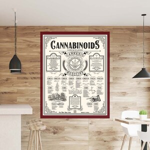 48 X 60 Inch 'cannabinoids' Cannabis Education Poster - Etsy