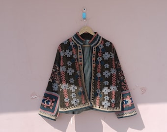 Handmade Velvet TNT Jacket: Embroidered Ethnic Outerwear