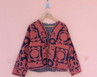 Handmade Cotton TNT Jacket: Embroidered Ethnic Outerwear