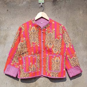Indian Cotton Quilted Jacket, Unique Handmade Fashion for Comfortable Dressing, Thoughtful Gift for Any Occasion Christmas Special Gift