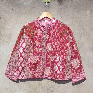 Indian Quilted Cotton Jacket Lightweight Warm Layering Piece for Every Season, Ideal Christmas Gift for Fashion Lovers to Her Latest Fashion