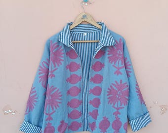 Handmade Cotton TNT Embroidered Jacket: Ethnic Chic Coat