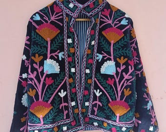 Handmade Cotton TNT Jacket: Embroidered Ethnic Outerwear