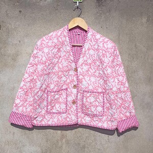 Indian Quilted Cotton Jacket Lightweight Warm Layering Piece for Every Season, Ideal Christmas Gift for Fashion Lovers to Her Latest Fashion
