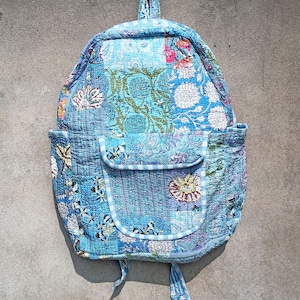 Cotton Quilted Patchwork Backpack, Stylish Multi-Color Bag, Great for Commuting or Leisure, Special Gift for Fashion Lovers Christmas Gift