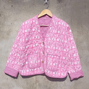 Indian Quilted Cotton Jacket, Lightweight & Warm Layering Piece for Every Season, Ideal Gift for Fashion Lovers Christmas Gift to Her