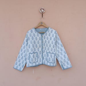 Indian New Quilted Cotton Print Jacket, Unique Handmade Fashion Comfortable Dressing, Thoughtful Gift for Any Occasion Christmas Gift