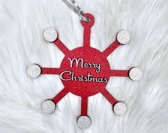 Retro Atomic Age Christmas Ornament, Mid Century Modern MCM