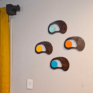 Retro Mid Century Modern Wood Wall Art, 1960&#39;s 3D Art