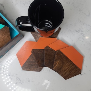 Mid Century Modern Coasters, Geometric Coasters