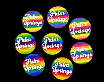 Palm Springs Pride Magnet, Rainbow Magnet