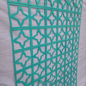 Mid Century Modern Breeze Way Block Wall Art: Laser Cut MDF