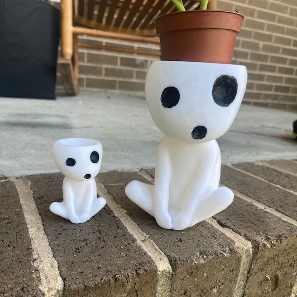 3D printed Kodama planter / succulent and plant pot/ forest spirit/ tree guardian/ Japanese spirit/ cute planter