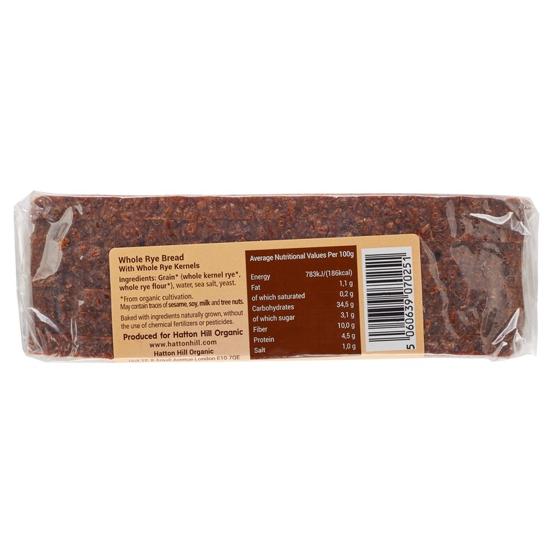 Organic Rye Bread With Whole Rye Kernels 500g Etsy
