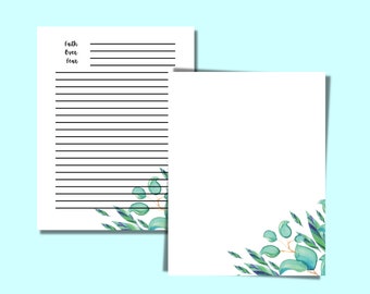 Notebook Paper | Journal Pages | Stationery Pages | 8.5" x 11" PDF Document