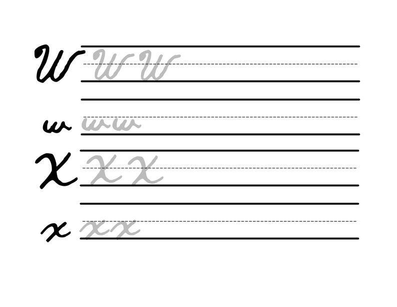 Cursive Writing Practice Handwriting Worksheets Printable Cursive