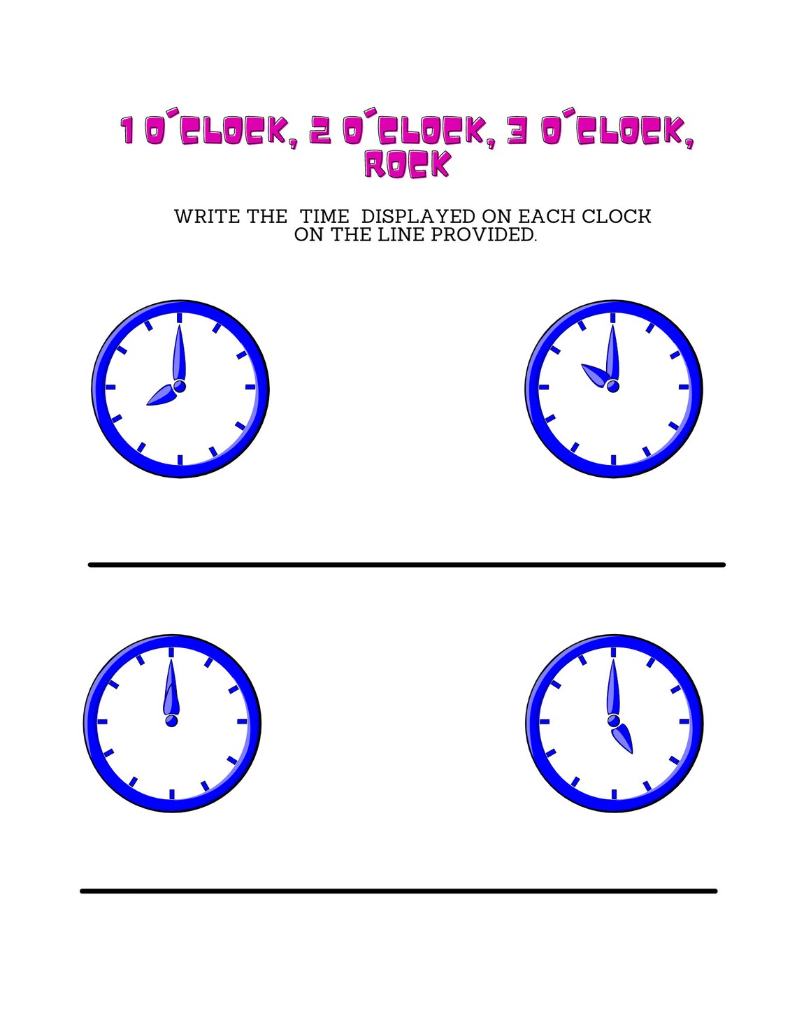 Telling time activity sheet worksheet at home learning etsy