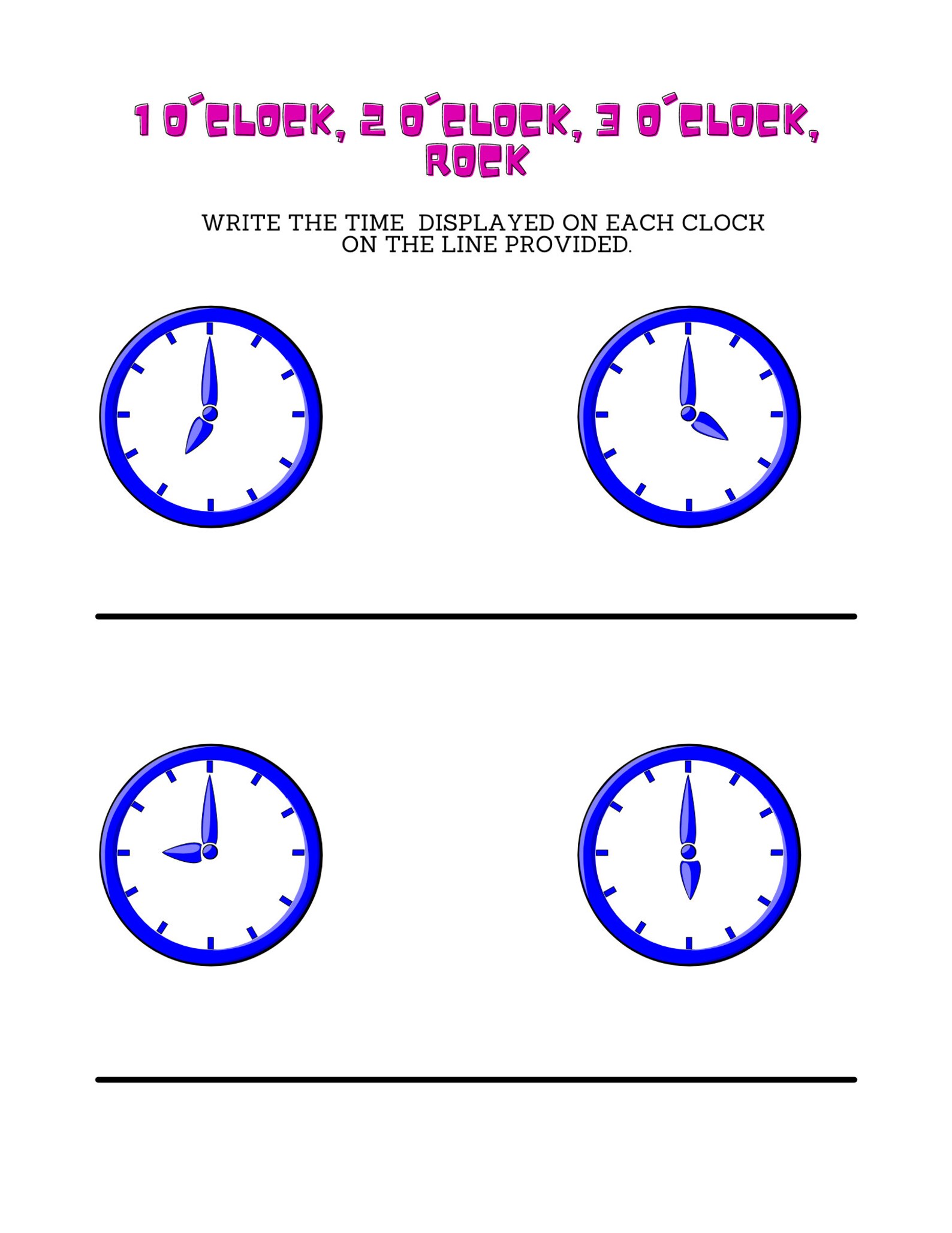 Telling time activity sheet worksheet at home learning etsy