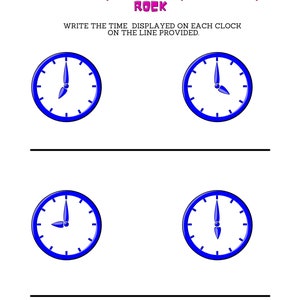 How to tell time, Telling Time Printable Activity Worksheet