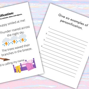 Writing Worksheet set for elementary aged students