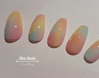 Tie Dye Nails Etsy