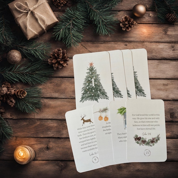 Tarjetas de Adviento de Navidad