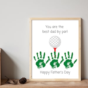 Dia dos Pais Handprint Art Golf-Digital