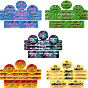 Press Tin Can Labels, Pre Roll Labels! 56 Pk & 80 Pk BUNDLES with matching Double Side Printed Mylar Bags! Get FREE SHIPPING* image 1
