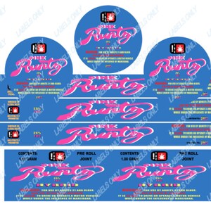 Press Tin Can Labels, Pre Roll Labels! 56 Pk & 80 Pk BUNDLES with matching Double Side Printed Mylar Bags! Get FREE SHIPPING* image 3